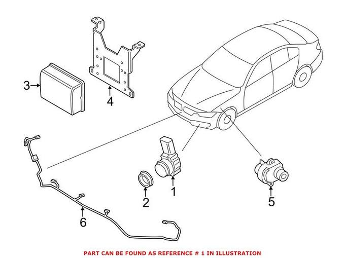 BMW Parking Aid Sensor - Front 66209261625